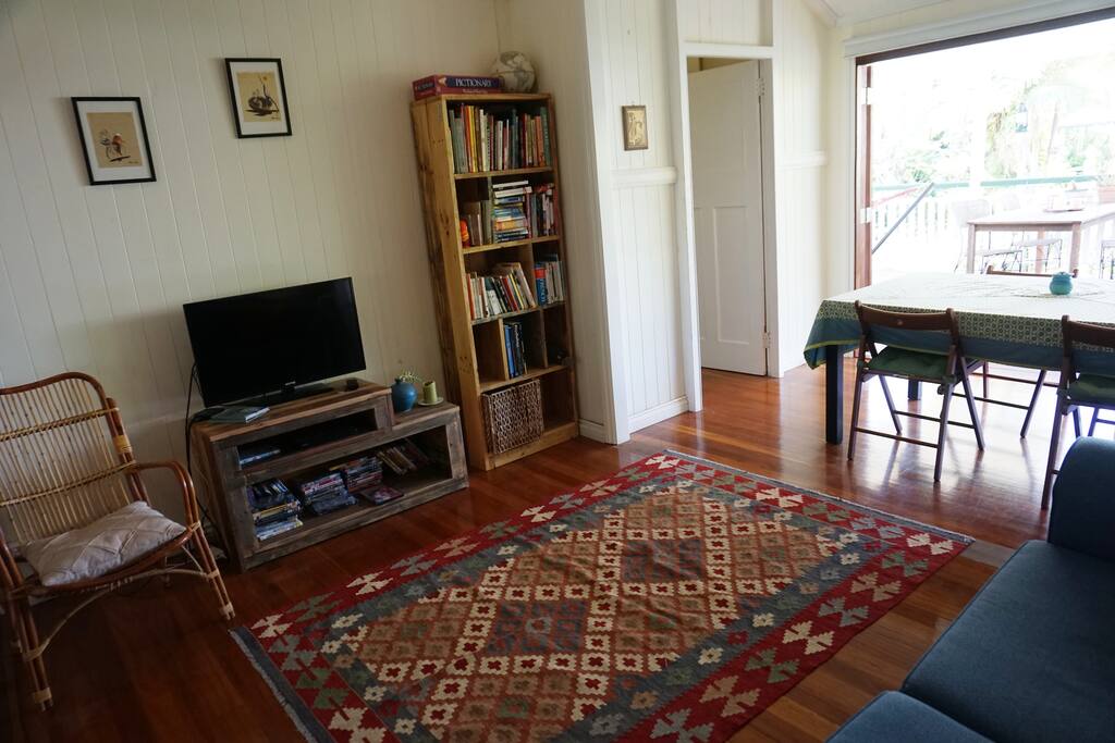 Living room - we have Apple TV and a comfy sofa.