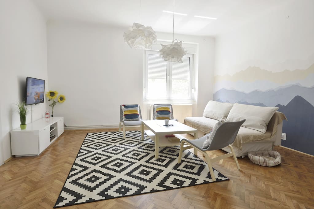 spacious living room