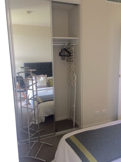 We usually have half the wardrobe available for use (the rest has spare bed linen Etc).