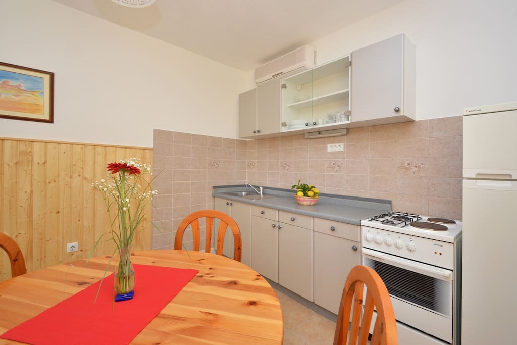 kitchen and dining room