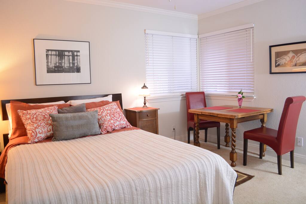 Your private, quiet bedroom and sitting area