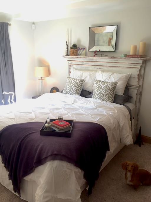 The guest room is by far the most tranquil room in the house.