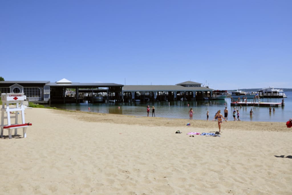 The city beach in Harbor Springs
