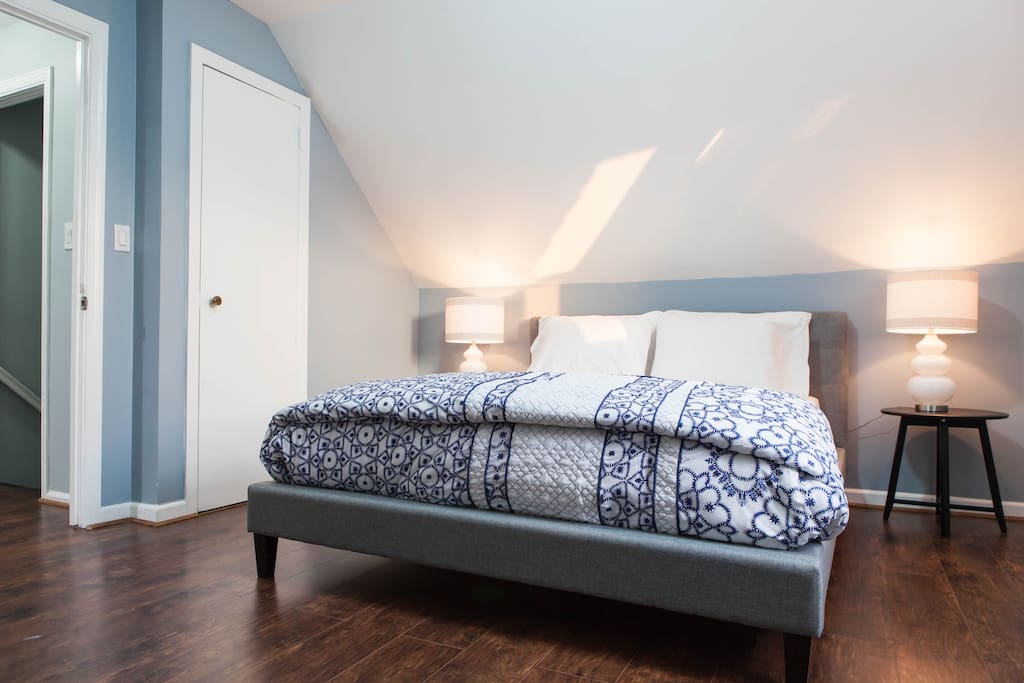 Relaxing Upholstered Queen Size Bed Awaits You!