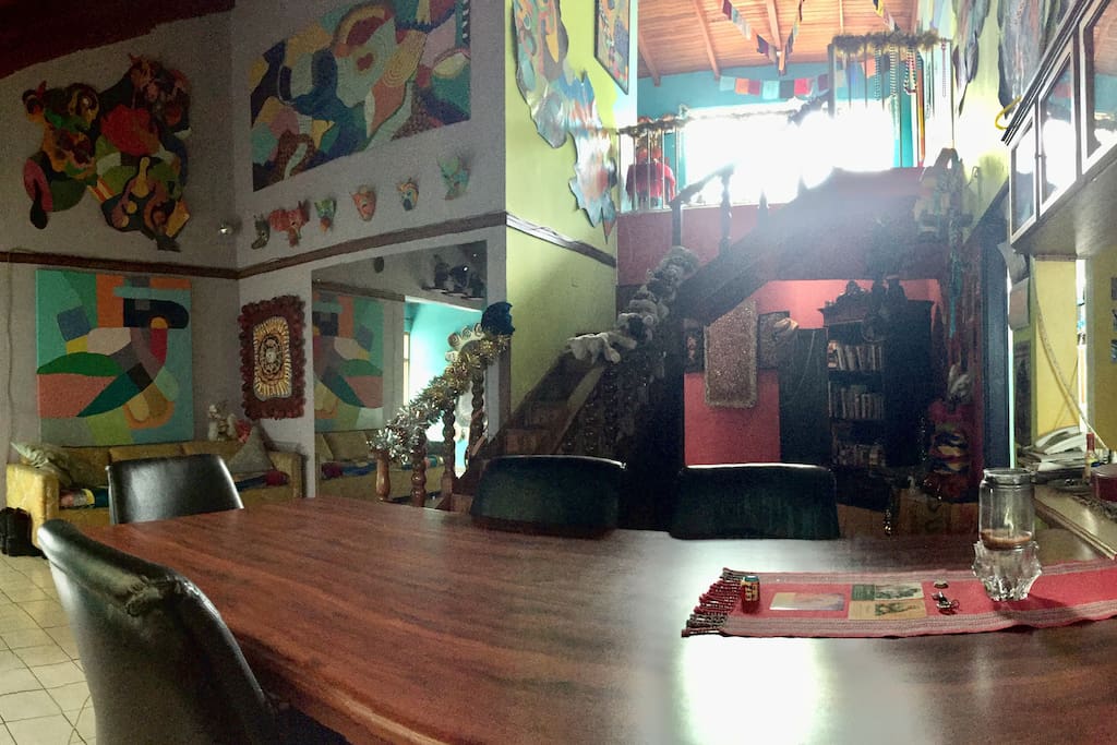 View of main room from the dinner table.