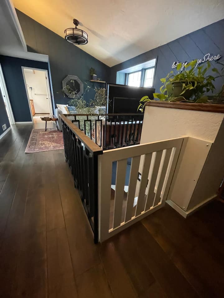 Custom baby gates when child safety is a concern. (They simply fold out of the way when not needed.)