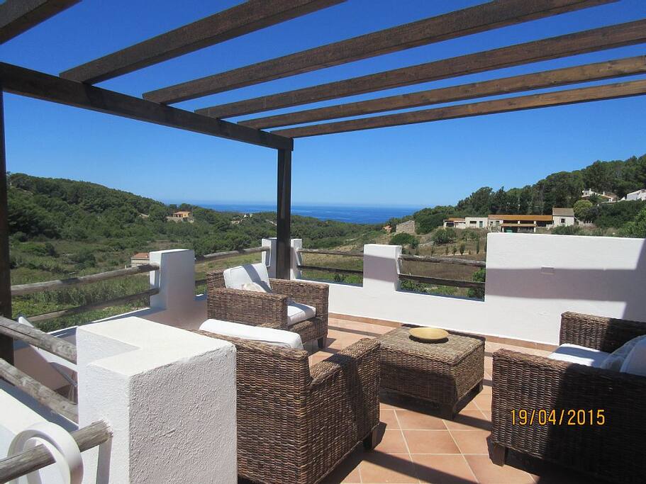 Veranda con soggiorno esterno