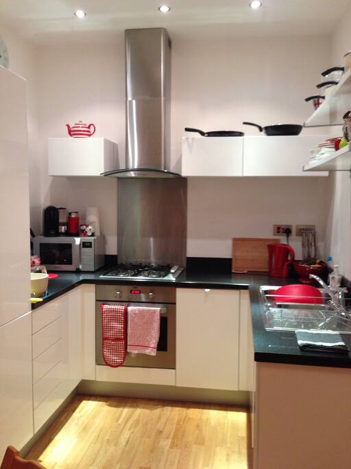 Kitchen open to lounge