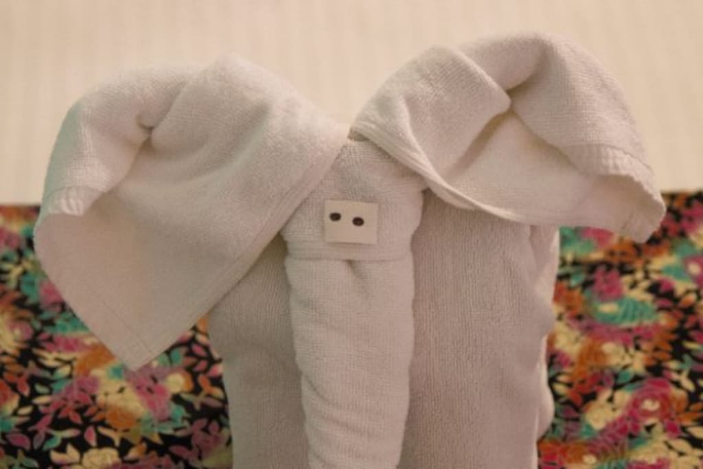 The elephant towel :)