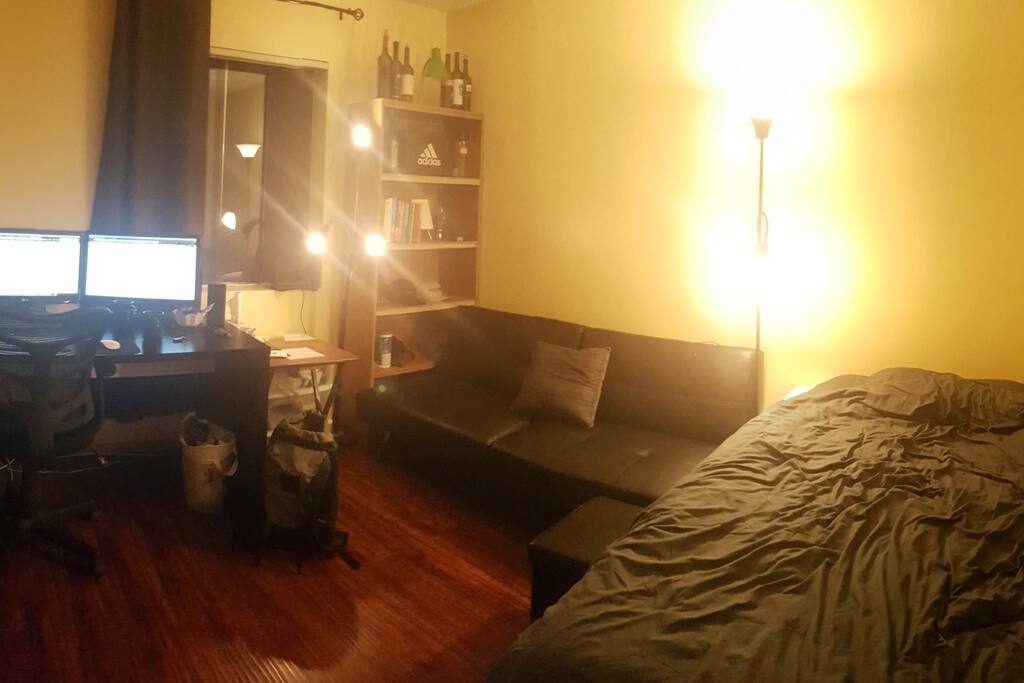 Private bedroom in the evening