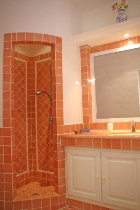 Salle de bain privative, douche à l'italienne et WC