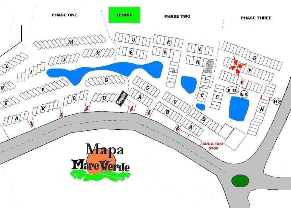 Mare Verde Resort structure/Карта комплекса Mare Verde