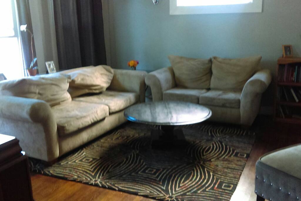 Living room with tons of natural light