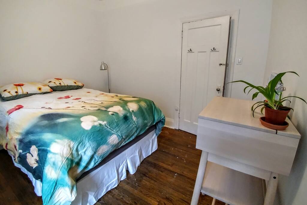 Take advantage of how private and quiet the room is -- it's away from all other rooms in the house, and receives very good light.