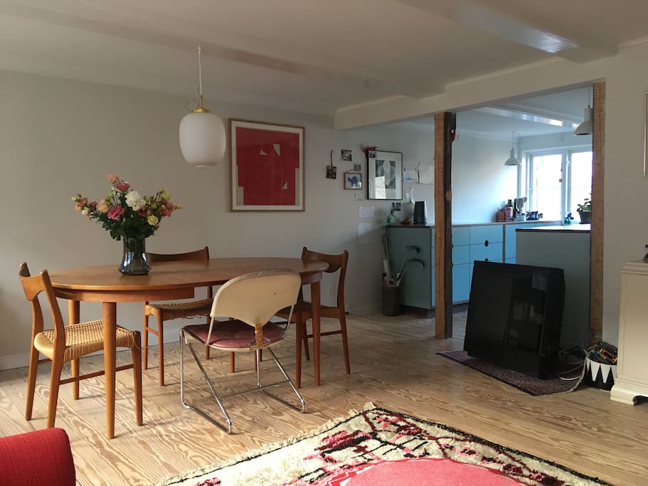 Third floor has an open kitchen and living room.