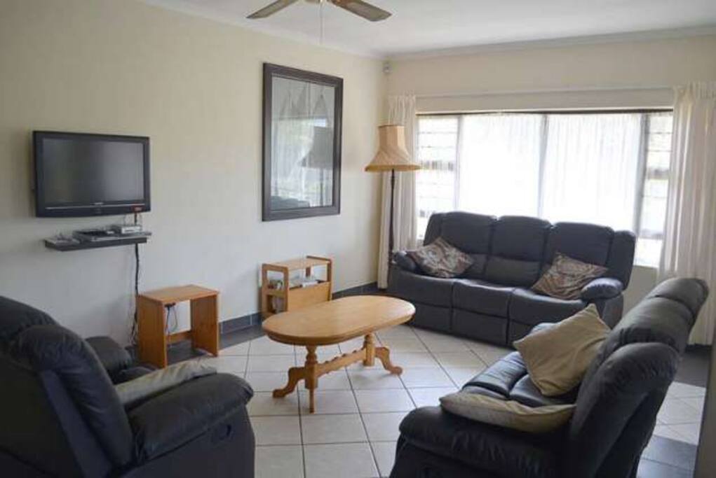 Comfy Recycling seats and 50" TV to relax and watch your favourite movie.