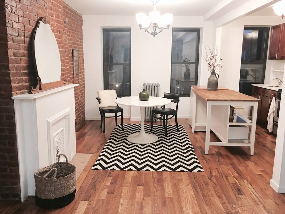 Sitting area and kitchen