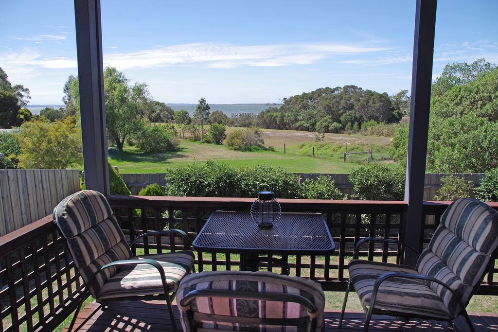 Back verandah overlooking the lake