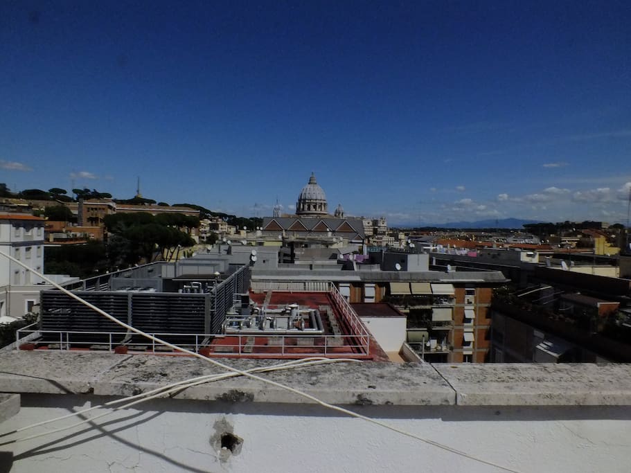 View on the top of the building