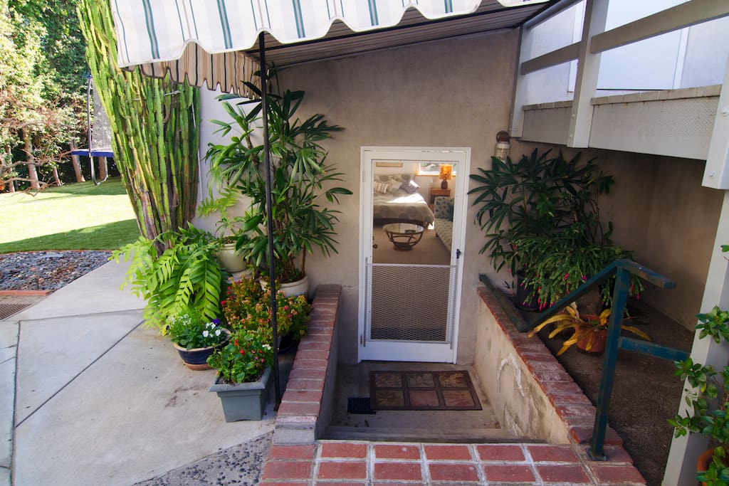 Private entry in gated garden