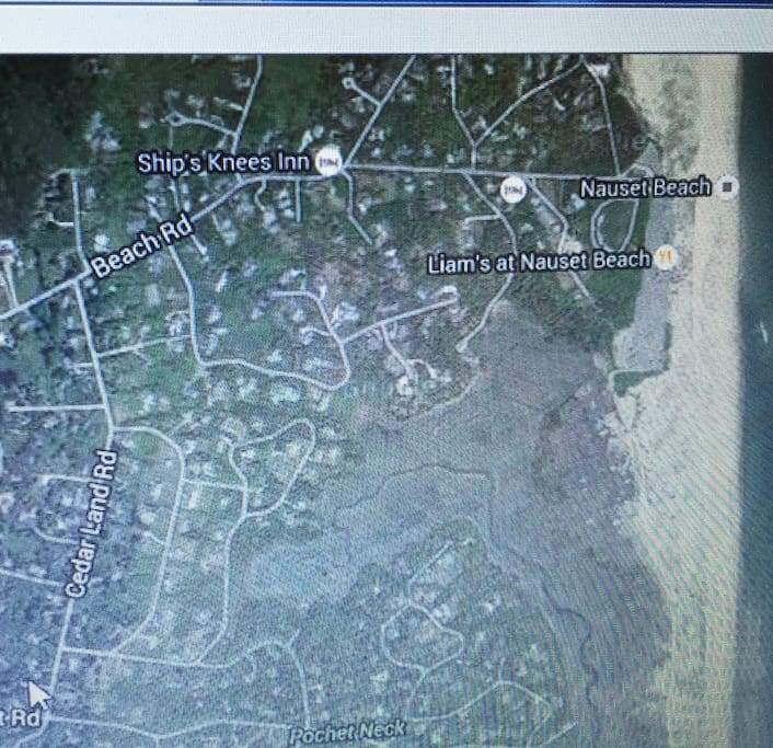 House is located bottom left corner of photo at arrow