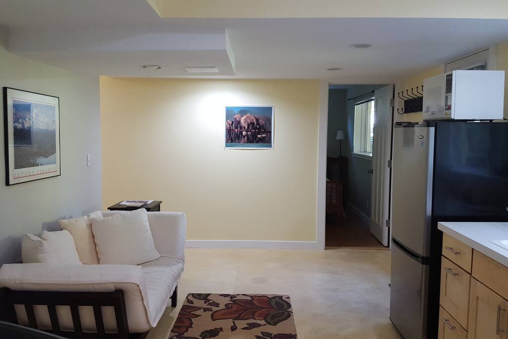 Living area with couch/futon