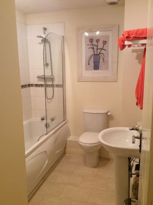 The bathroom - for exclusive guest use and newly upgraded to a power shower!