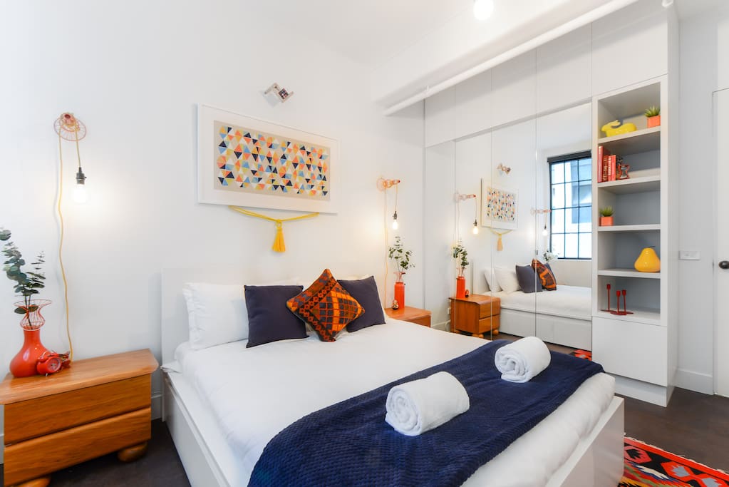 The bedroom is personally decorated by us for a more homey feel