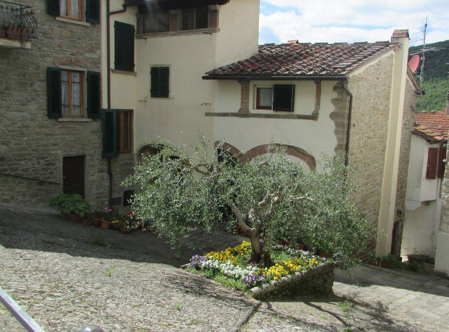 La piazza vecchia di Tosi di fronte alla casa