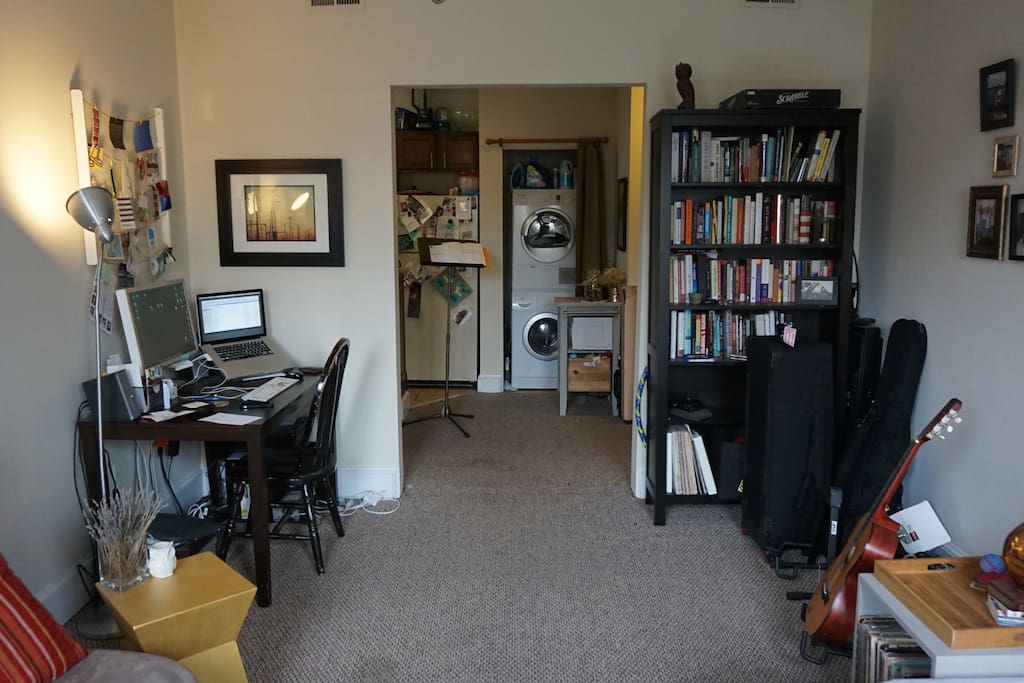 Living room, work space