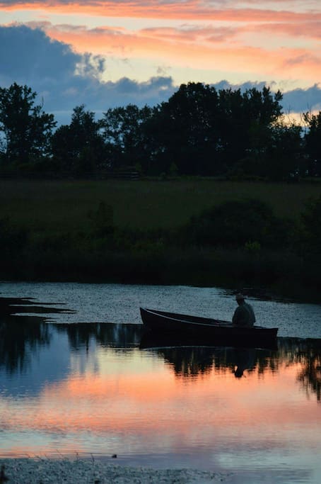 Canoe at your leisure. Fishing poles and equipment available upon request.