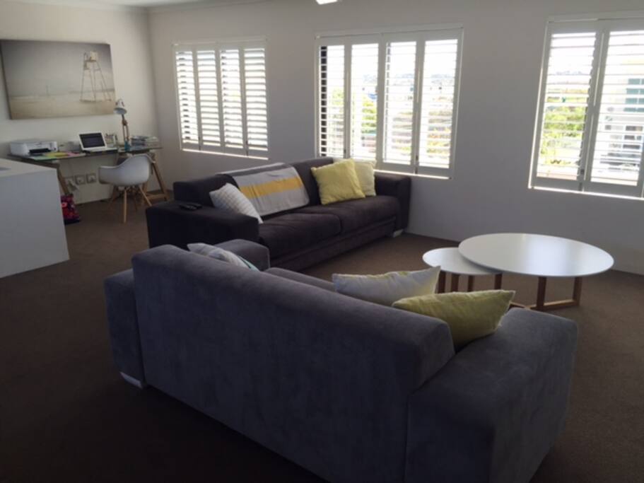 TV room with study area