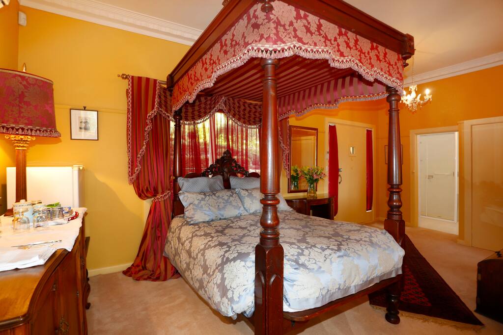 Original early Australian four poster bed.