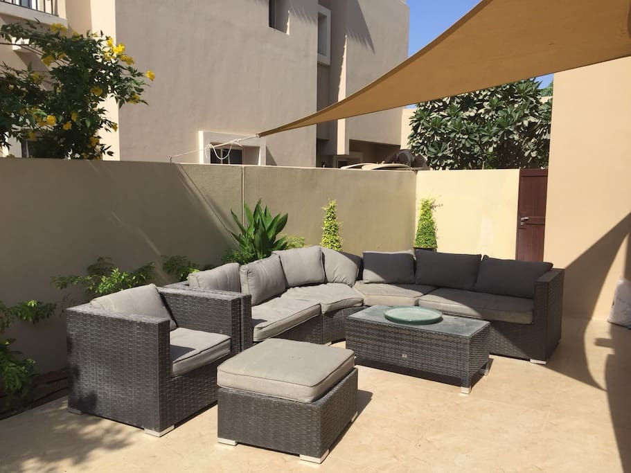 Garden seating area