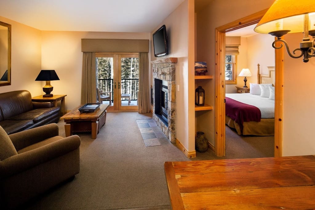 Walk out to your own private balcony directly from the living room.