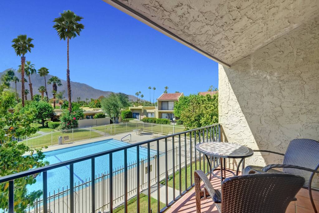 Take in amazing mountain views from the balcony off of the 2nd bedroom.