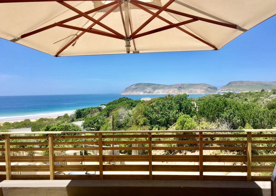 The view over Robberg from patio