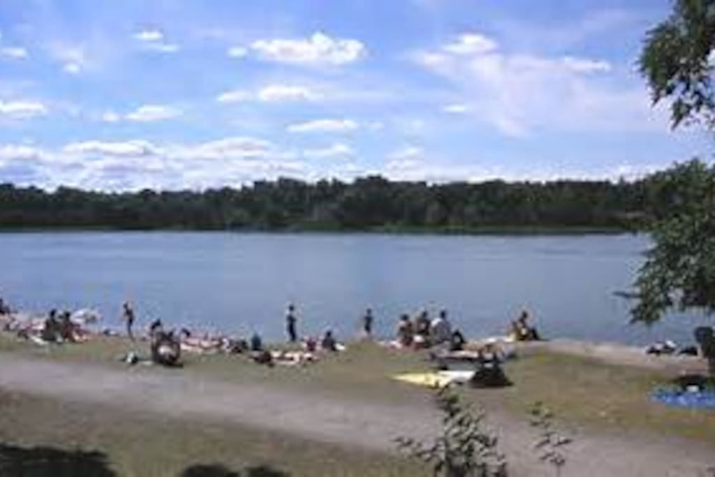 10 min: take a swim at Brunnsviken