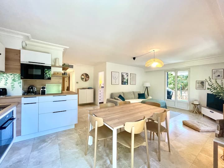 Bel Appartement De Standing - 3 Chambres & Jardin - Côte d'Azur