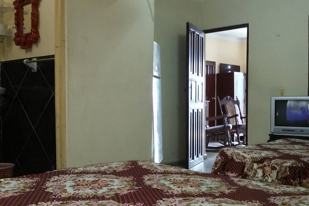 Each room have TV and Refrigerator. Outburst to the living room and terrace