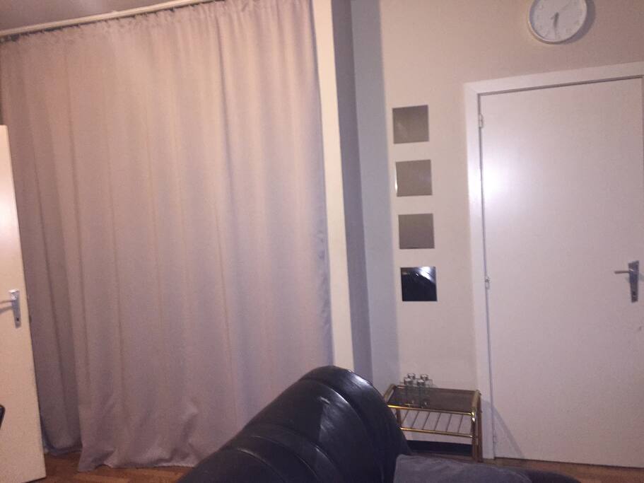 Sleepcorner and kitchen