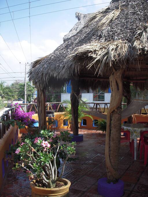 Huge deck & palapa
