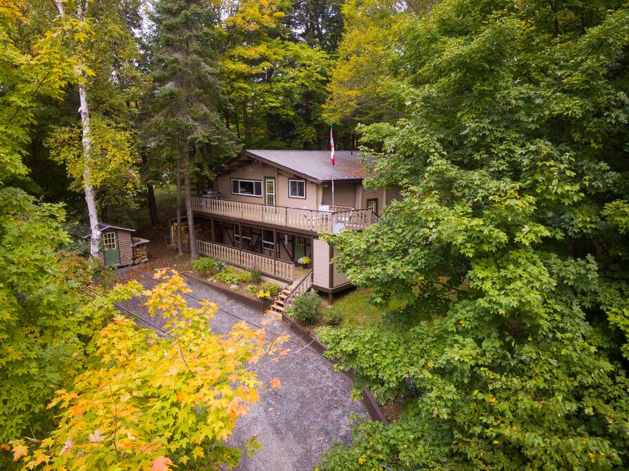 Arial view of the chalet