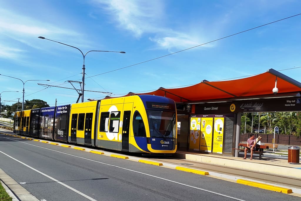 The tram stop