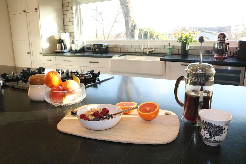 Kitchen counter breakfast