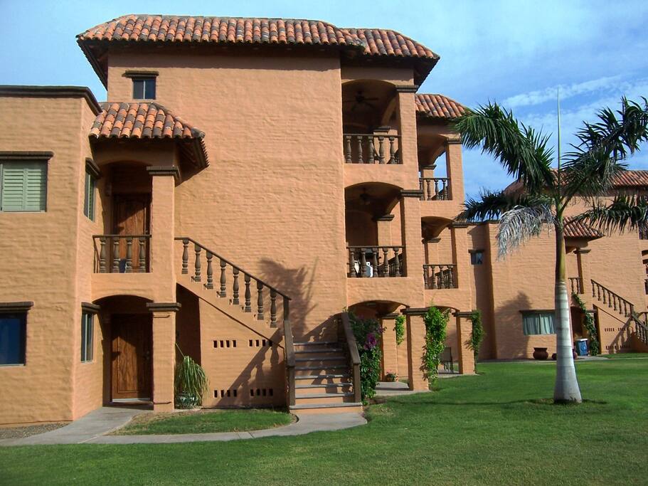 New condos with two balconies over looking the pool and beach