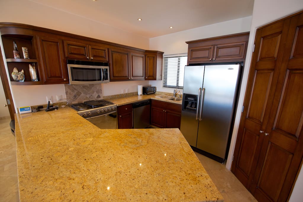 Granite counter tops in the kitchen