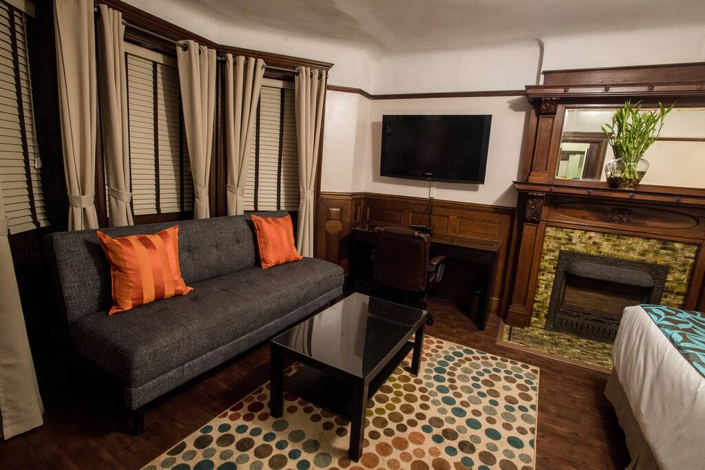 Left Side of room upon Entry (Sleeper Sofa)