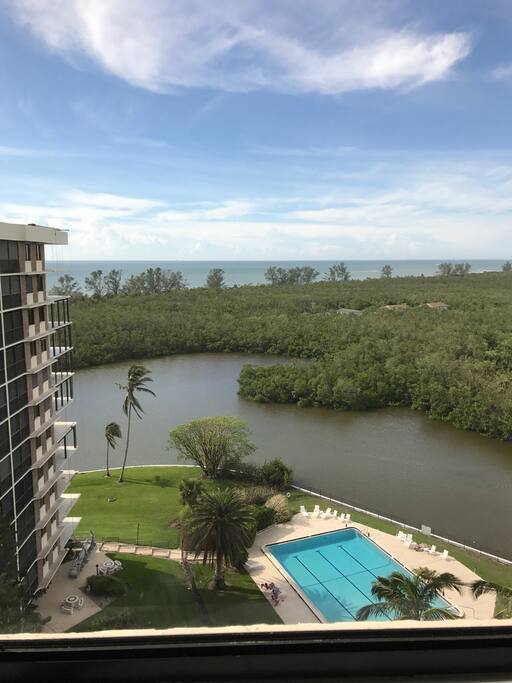 Pool and water view from the Balcony.