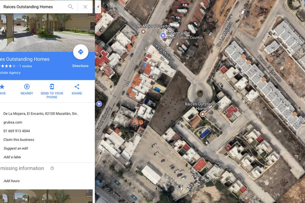 aerial view of the compound